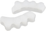 MRG Set 2x Corector Ortopedic MRG M809, pt Degete Picioare, Silicon, Alb