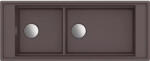 Elleci ELLECI- Mosogatótálca Mixology 590 1140x392 Keratek K87 Cocoa inox tartozékokkal (LKM59087FIXCI)