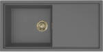 Elleci ELLECI- Mosogatótálca Sintesi 480 Keratek K99 Dark Grey arany tartozékokkal (LKS48099GLD)