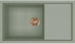 Elleci ELLECI- Mosogatótálca Sintesi 410 Keratek K82 Sage Green bronz tartozékokkal (LKS41082BRZ)