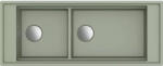 Elleci ELLECI- Mosogatótálca Mixology 590 1140x392 Keratek K82 Sage inox tartozékokkal (LKM59082FIXCI)