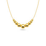  Anker nyaklánc gyöngyökkel, 14 karátos sárga arany IZ21362