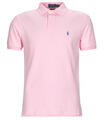 Ralph Lauren Rövid ujjú galléros pólók POLO COUPE DROITE EN COTON BASIC MESH Rózsaszín EU S