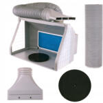 Technic Hordozható modellező festőkabin világítással és állítható elszívással HS-E550BLK