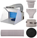 Technic Hordozható modellező festőkabin állítható világítással és állítható elszívással HS-E420DCLBK