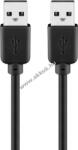 Goobay USB-A kábel 3m fekete 480Mbit/s USB2.0 0, 5A 2, 5W