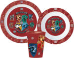 Harry Potter School Shields étkészlet, micro műanyag szett, pohárral 260 ml