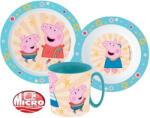 Peppa malac Kindness étkészlet, micro műanyag szett bögrével 350 ml