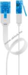 Goobay CAT 6A lapos patchkábel U/UTP fehér 2xRJ45 1, 5x6mm