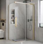 Wellis Clara tolóajtós zuhanykabin füst üveggel 120x90 cm Gold WC00574 - maredesign