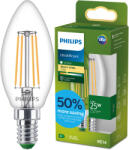Philips LED izzó E14 gyertya B35 1.2W = 25W 252lm 210lm/W 2700K Meleg 300° A osztályú UltraEfficient Philips (8721103052131)