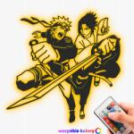 LaserGroot Fa kép Anime Naruto vs Sasuke Fali dekoráció Led éjszakai lámpa (LaserGroot)