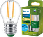 Philips LED izzó E27 gömb alakú P45 3, 8 W = 60 W 806 lm 212 lm/W 2700 K Meleg 300° A OSZTÁLYÚ UltraEfficient Philips (8721103052094)