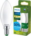Philips LED izzó E14 gyertya B35 1.2W = 25W 252lm 210lm/W 2700K Meleg 300° Tejes A OSZTÁLYÚ UltraEfficient Philips (8721103052155)