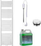Cerano - Lincoln fürdőszobai elektromos radiátor szett - 600W - matt fehér - 1800x500 mm (CER-978869)