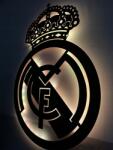 LaserGroot Fc Real Madrid LED-es éjjeli lámpa Fa kép 3D Labdarúgás címer XL Ajándék (LaserGroot)