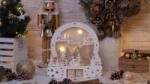 TRACON Calendar LED Crăciun cu cuburi, peisaj, din lemn, cu baterii Timer 6+18h, 8LED, 3000K, 2xAAA (CHRACSM8WW)