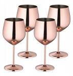 Relaxdays 4db-os borospohár szett RD49331, rózsaszín