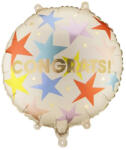 Partydeco Ballagási lufi 18" 45cm Congrats csillag (LUFI169704)
