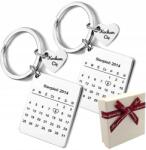  Kulcstartó Naptár Dátum Évforduló Szett 2 db-os Pároknak Valentin nap (zk015)