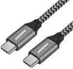 PremiumCord Usb-c kábel M/M, 100W 20V/5A 480Mbps pamut zsinór, 1m, ku31cw1 (KU31CW1)