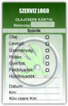 Skoda - Olajcsere szerviz matrica kártya 10x6 cm saját logóval : Színek - Szürke