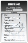 gigastore Opel - Olajcsere szerviz matrica kártya 10x6 cm saját logóval : Színek - Szürke