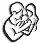 LaserGroot 3D fa kép Család Line stílus Fali dekoráció Ajándék (LaserGroot)