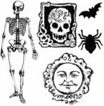  Akril pecsételő 10 x 10 cm Halloween