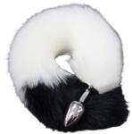Passion Labs Long Tail Anal Plug, White/Black