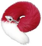 Passion Labs Long Tail Anal Plug Small, Red/White
