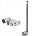  Univerzális Teleszkópos Fm Rádió Antenna Házimozi Tornyokhoz 4 Adapter (antenka uniwersalna)