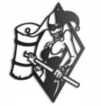 LaserGroot Fa kép 3D Harley Quinn Fali dekoráció Ajándék (LaserGroot)