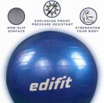 edifit Gimnasztikai labda fitnesz gyakorlatokhoz +pumpa 75cm (Piłka do ćwiczeń FitBall 75 cm - Niebieska)