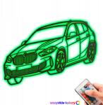 LaserGroot Kép Fa Bmw M125 Line Stílus Fali Dekoráció Led Éjjeli Lámpa XL (LaserGroot)