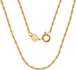 BeSpecial Colier argint 925 rasucit placat cu aur 18K, 50 cm, 1, 5 mm (CRR134)