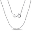 BeSpecial Colier argint 925 rasucit placat cu rodiu, 50 cm, 1, 5 mm (CRR129)