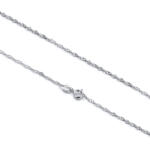 BeSpecial Colier argint 925 rasucit placat cu rodiu, 45 cm, 1, 5 mm (CRR128)