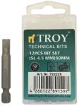 TROY Set de biti drepti Troy 22226, SL4.5, 50 mm, 12 bucati (T22226) Set capete bit, chei tubulare