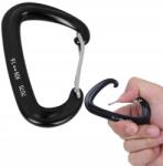  2DB Karabiner 16KN Camp Fekete 7075 (82257)