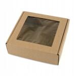  14x14x3 cm Ablakos doboz négyzet Eco barna 100 db-os szett