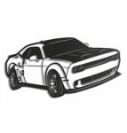 LaserGroot Kép Fa 3D Dodge Challenger Vapor Fali Dekoráció Ajándék XL (LaserGroot)