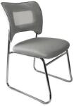 Chairs ON Scaun vizitator HRC 613F, tip sanie, ergonomic, mesh, cadru metalic cromat, 120 kg (SKU-10570) - izocor