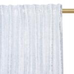  Függöny ezüst mintával Fehér Elegáns 250x140cm szalag Wave Velúr (L 808)