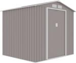 Mesterino Casuta magazie de gradina premium metalica, MESTERINO Archer-B Gri cald, dimensiuni 213x195x195 cm cu baza metalica (MES-Archer-B)