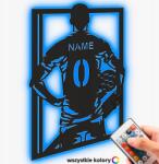 LaserGroot Labdarúgó az Ön nevével Fából készült 3D Led éjszakai lámpa Ajándék (LaserGroot)