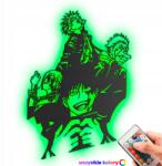 LaserGroot Fa kép 3D Anime Jujutsu Kaisen Fali Ajándék Led éjszakai lámpa XL (LaserGroot)