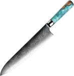 HARAHU Cuțit de bucătărie damasc SH-39332 - Big Chef / Albastru KP39332