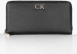 Calvin Klein Portofel Dama, Calvin Klein, Negru, Re-Lock Slim, Logo Metalic (K60K608919)