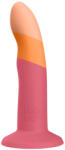 ROMP Dizi - rugalmas szilikon dildó (pink-narancs) - pirospillango